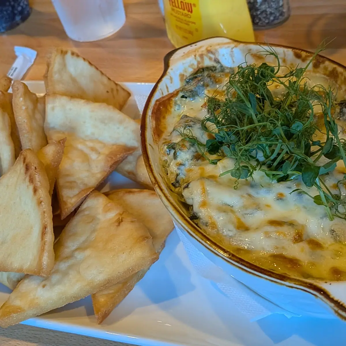 Artichoke Dip and Pita Chips