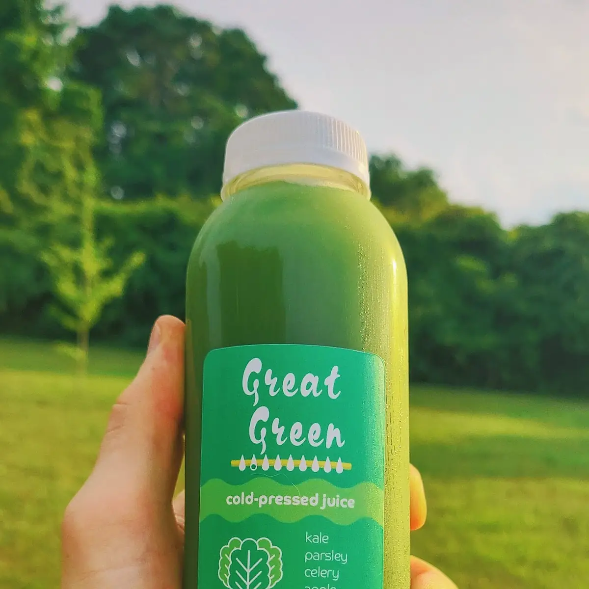 Great Green Juice Bottle