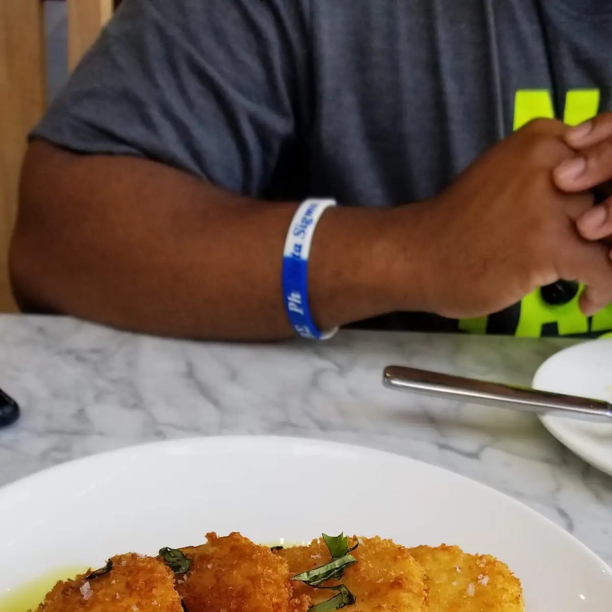 Fried Green Tomatoes w Goat Cheese