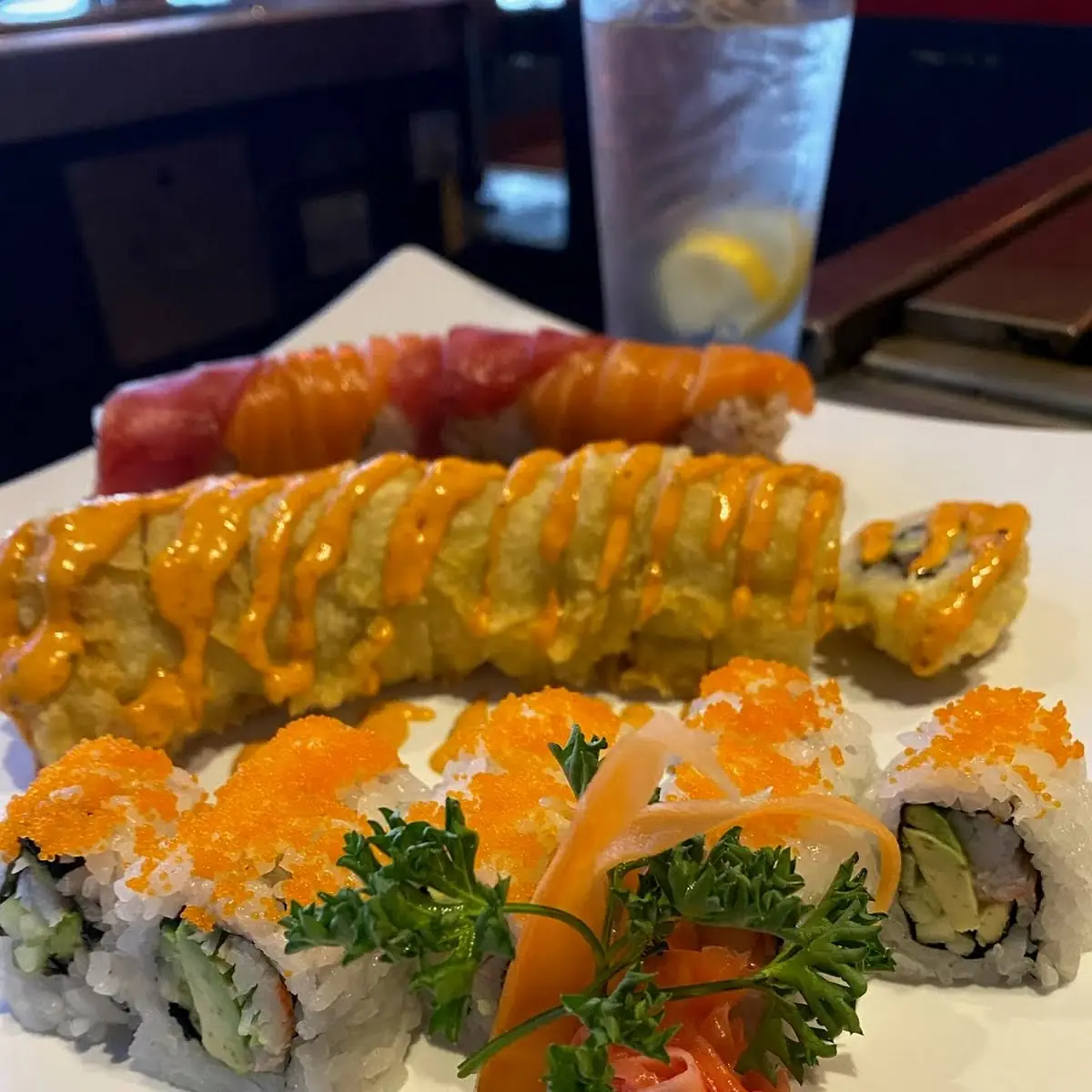 Cherry Blossom Roll Volcano Roll California Roll