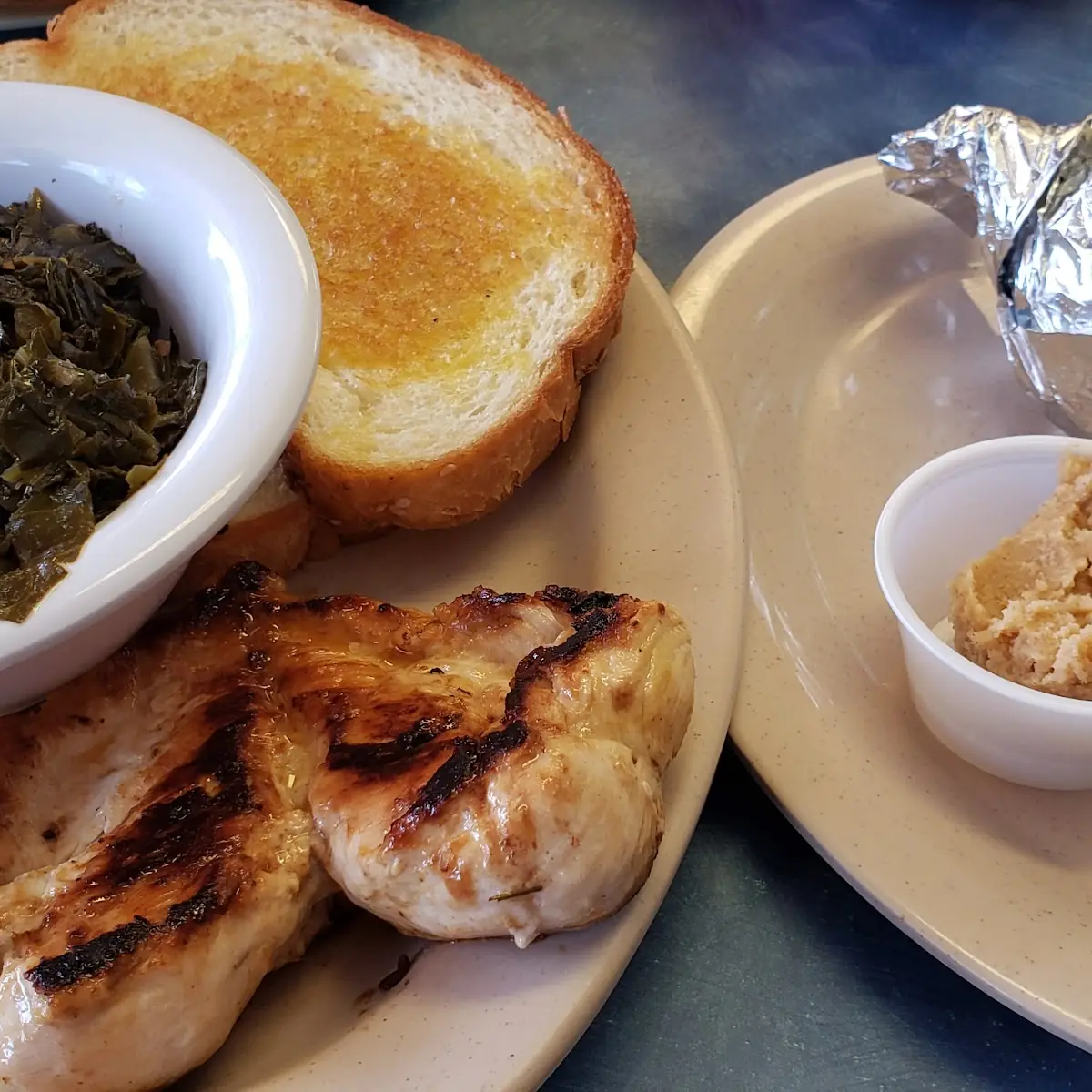 Grilled Chicken Greens & Sweet Potato