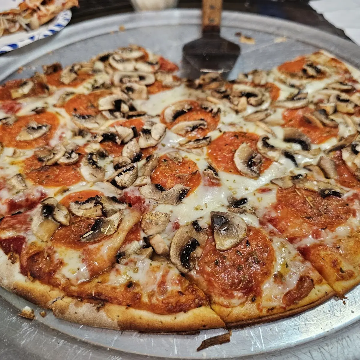 Pepperoni and Mushroom Pizza
