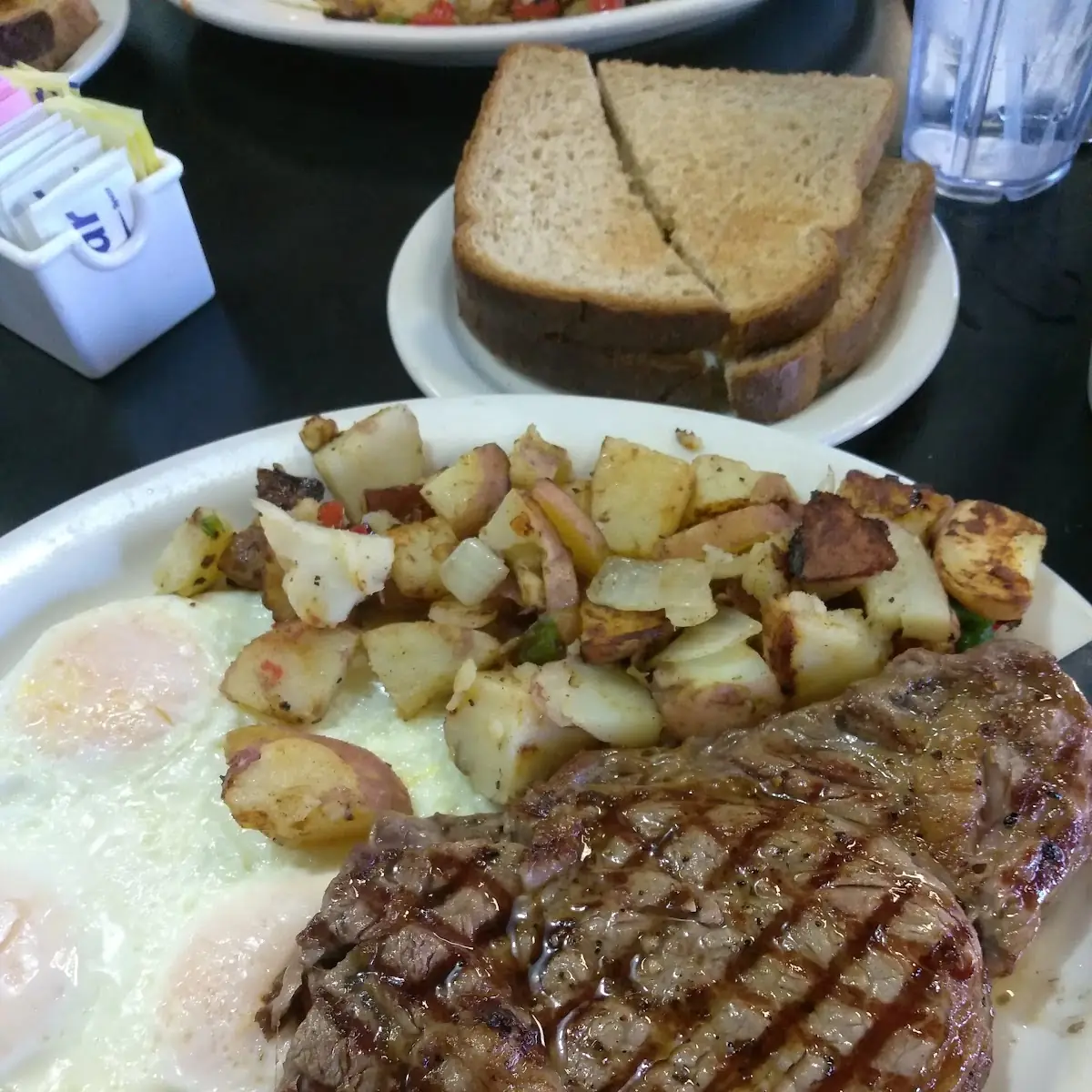 Ribeye Steak and Eggs and Toast