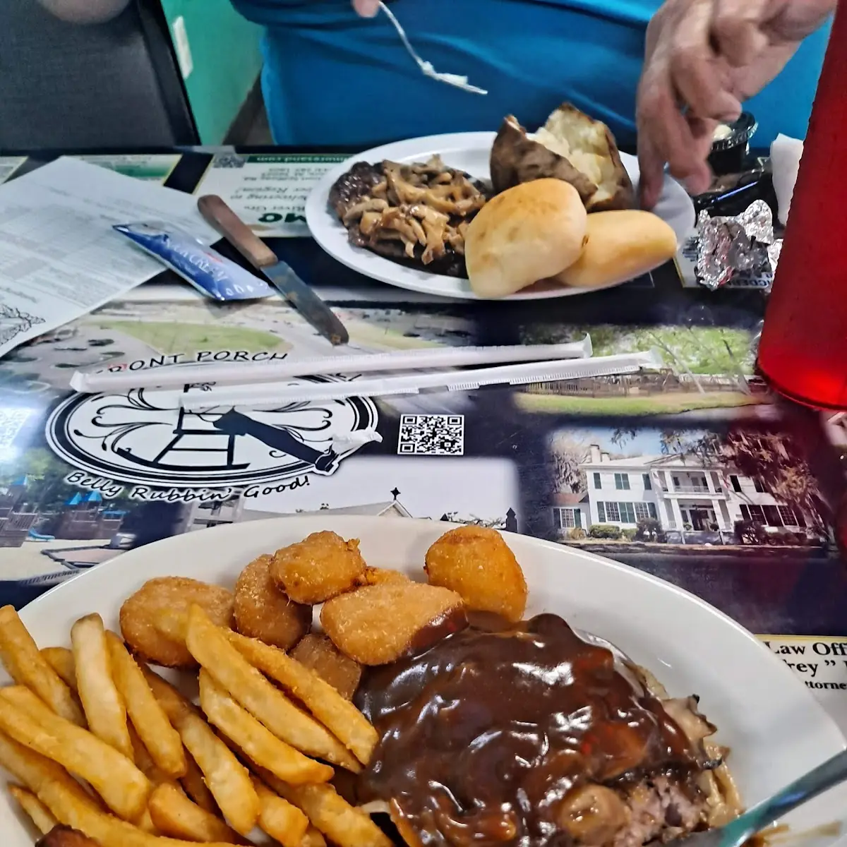 Hamburger Steak Fries & Macaroni Bites