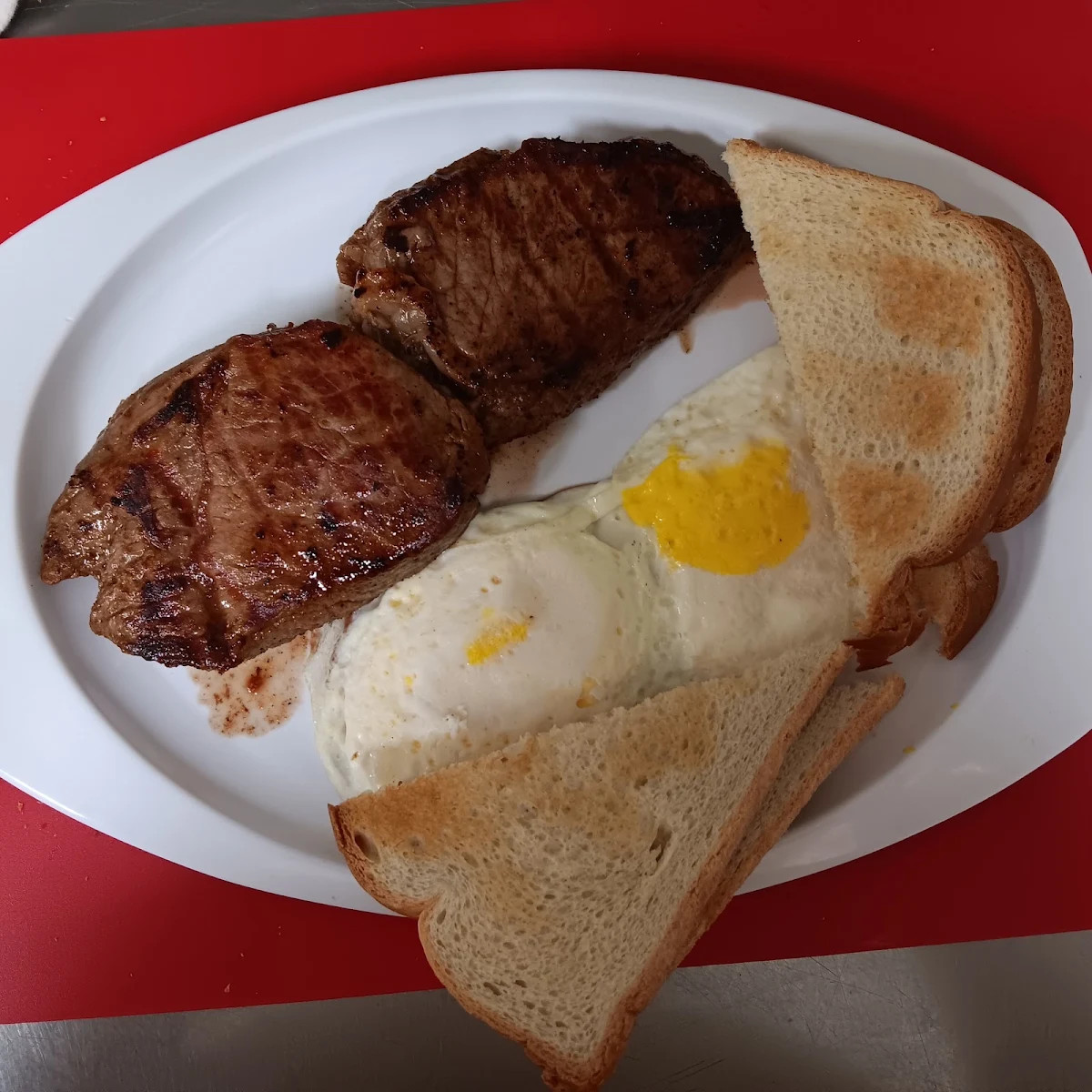 10 Oz Sirloin Steak Eggs Toast