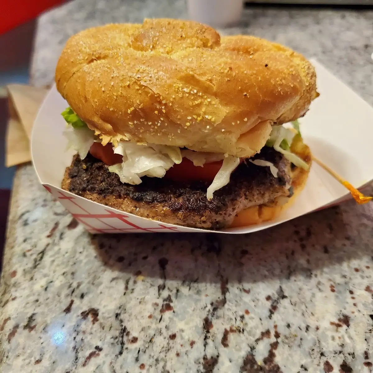 Blacken Blue Burger with Pepper Jack