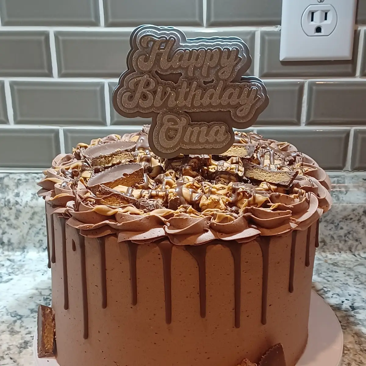 Chocolate Peanut Butter Birthday Cake