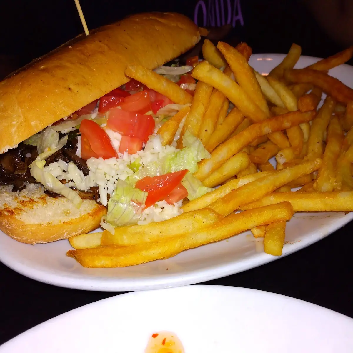 Philly Cheese Steak Sandwich with Fries