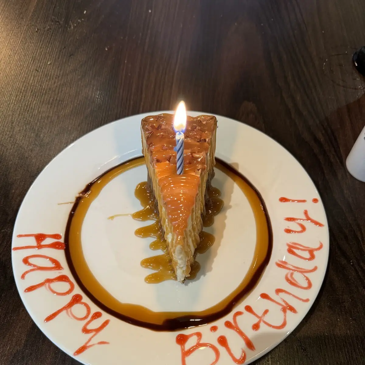 Cheesecake Slice with Birthday Candle