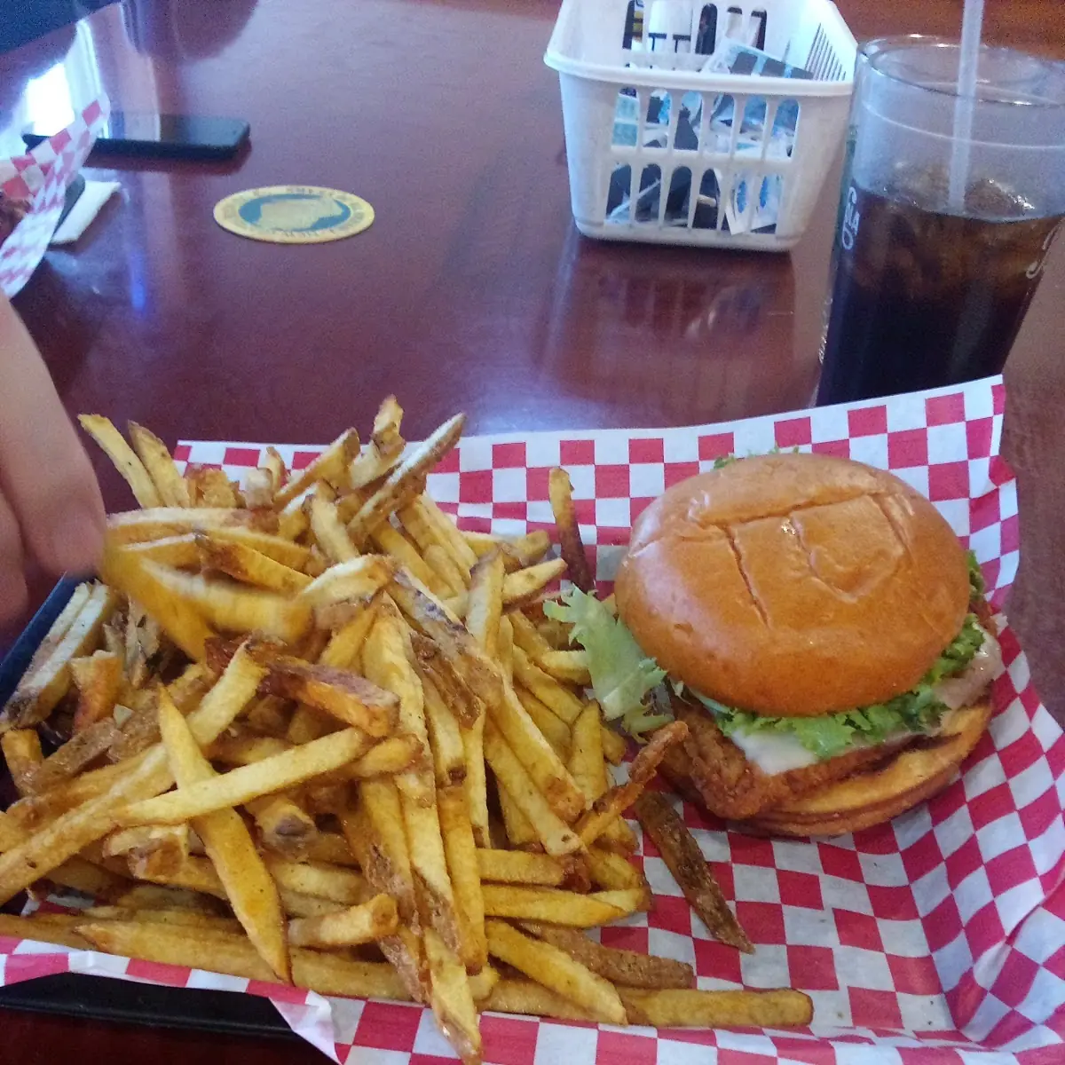 Crispy Chicken Sandwich and Fries