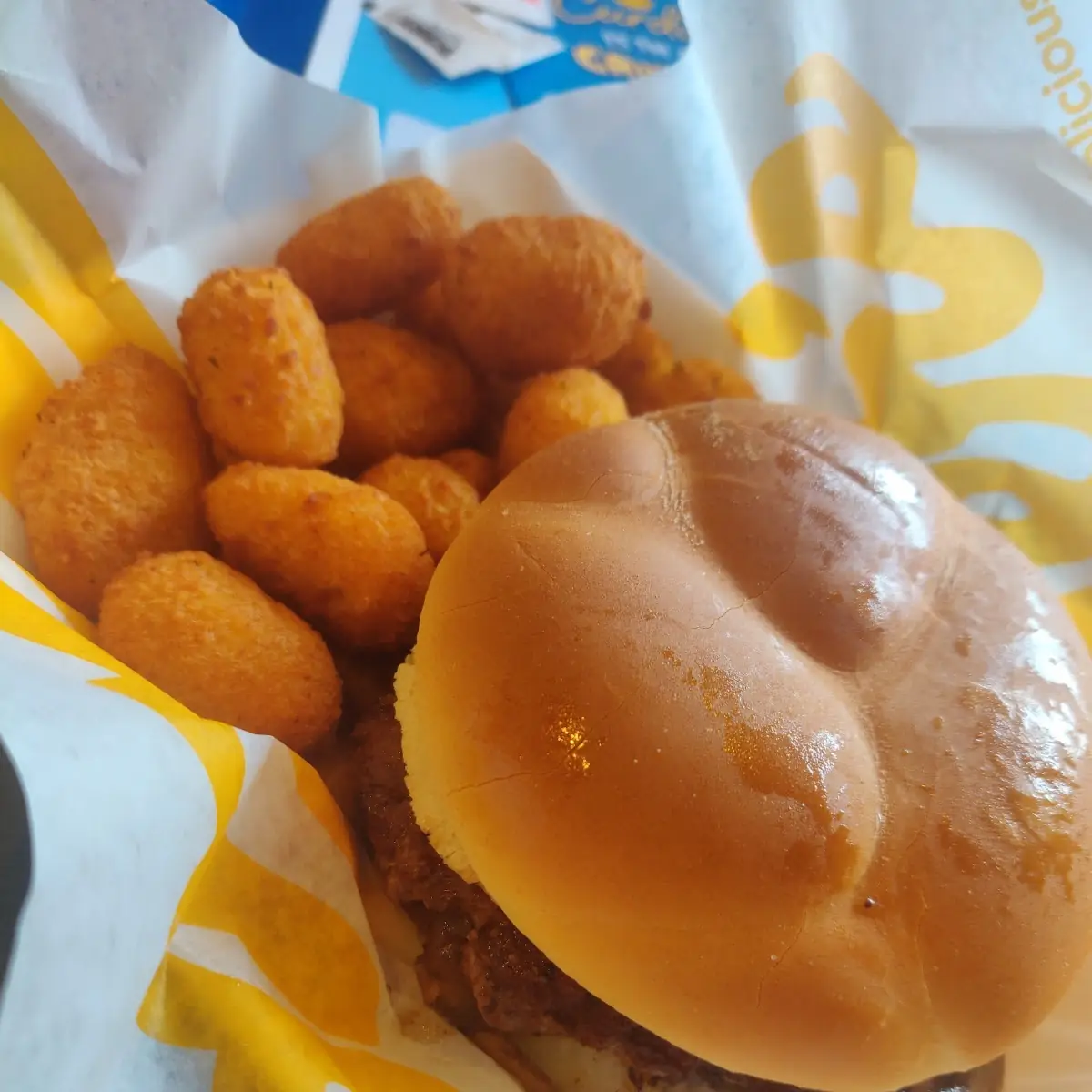 Swiss Mushroom Burger with Cheese Curds