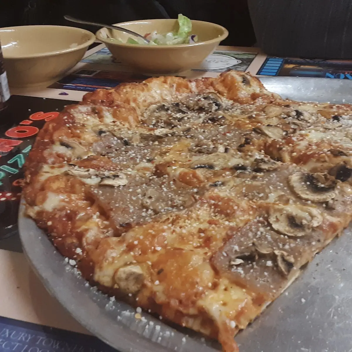 Sausage Mushroom Thin Crust