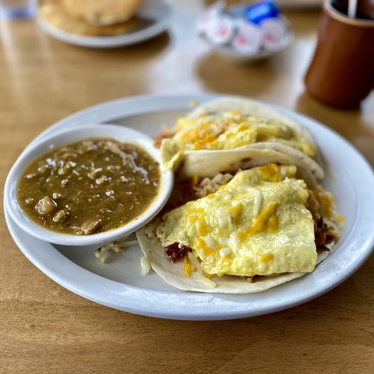 Breakfast Tacos with Green Chili