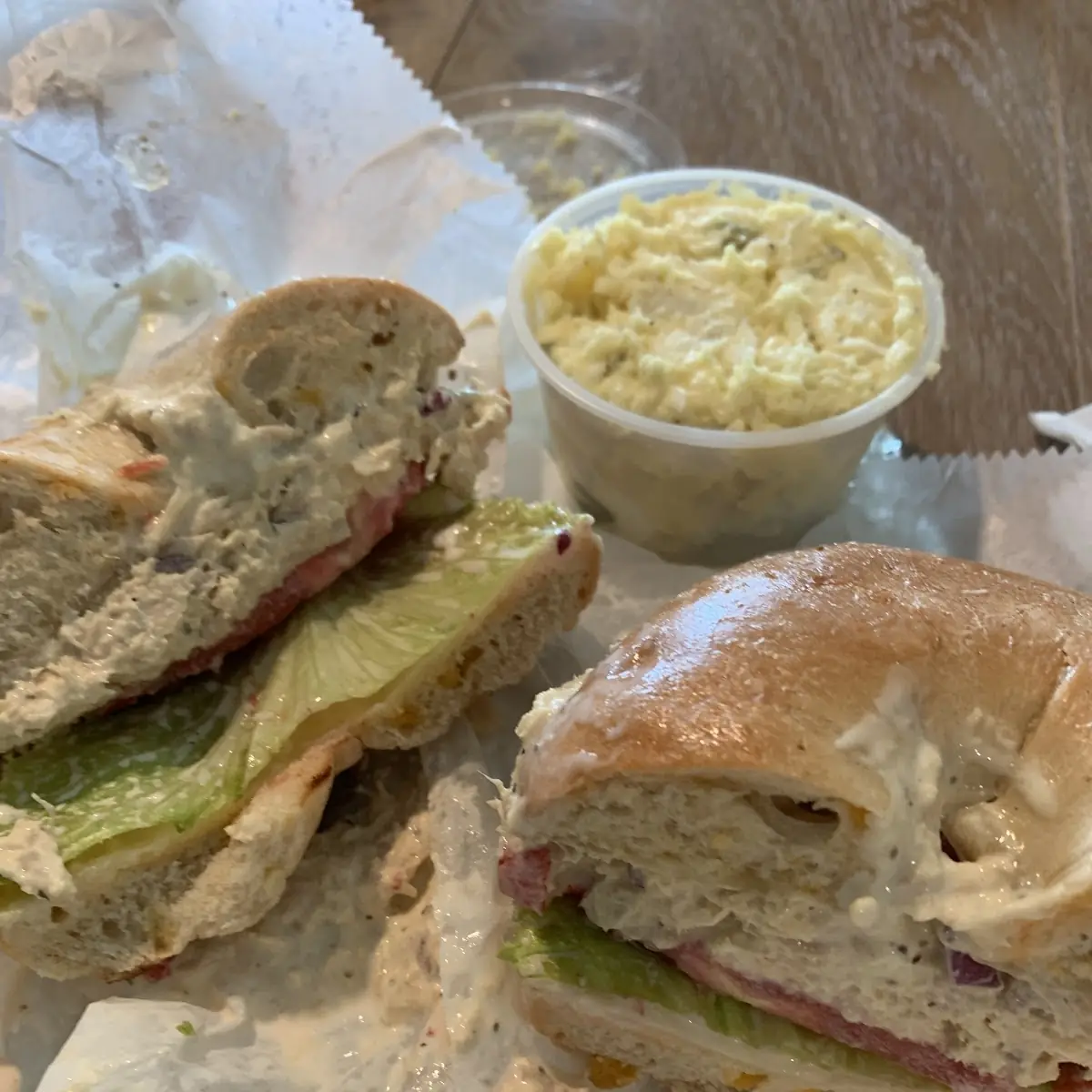 Tuna Melt on a Bagel