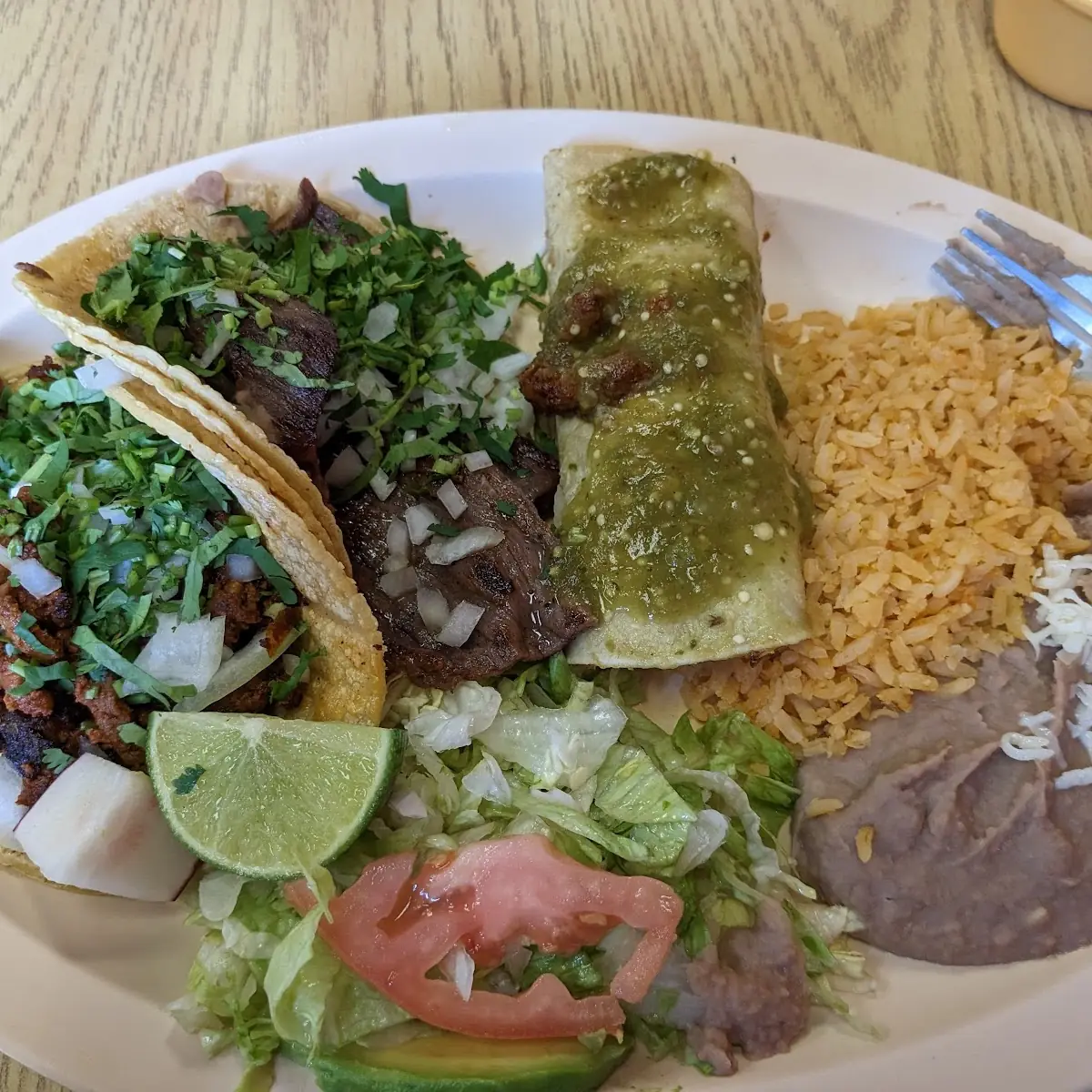 2 Tacos and Enchilada