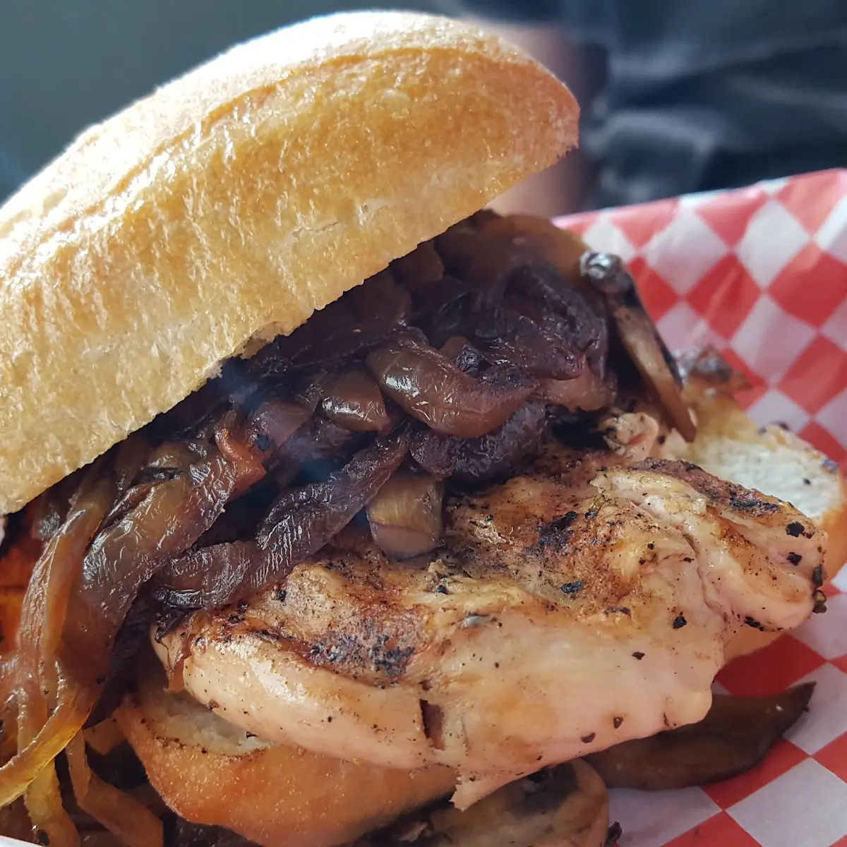 Mushroom Chicken Burger Without Cheese