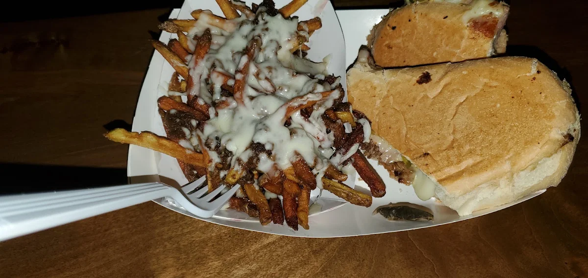 Cuban Sandwich with Cheese Fries