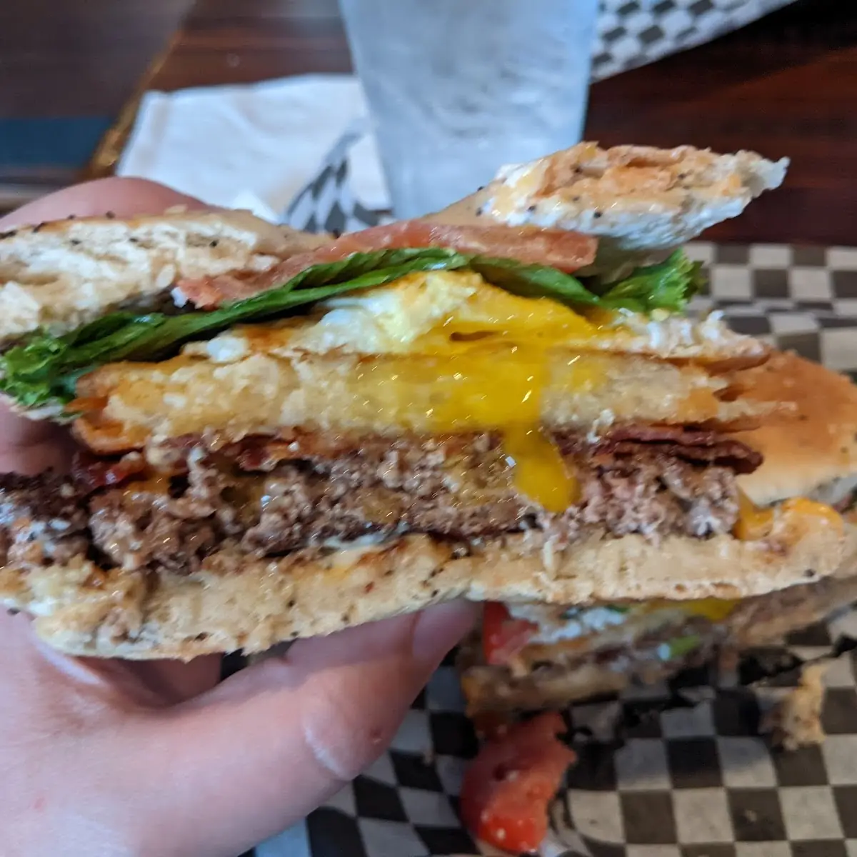 Built Different Bagel Burger