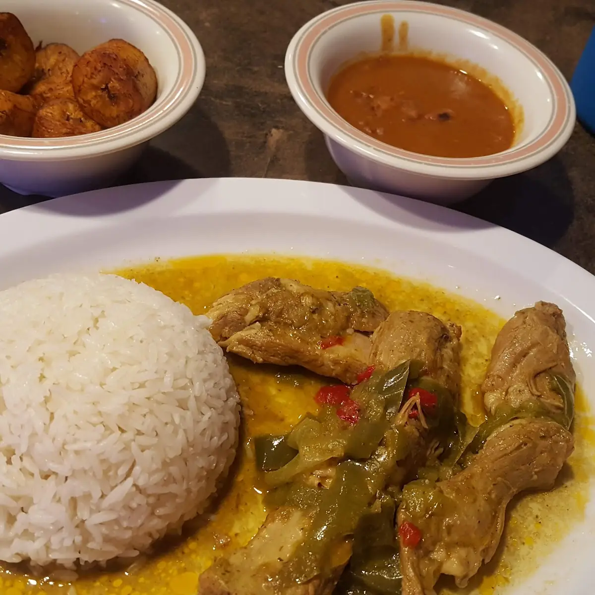 White Rice and Beans Plantains