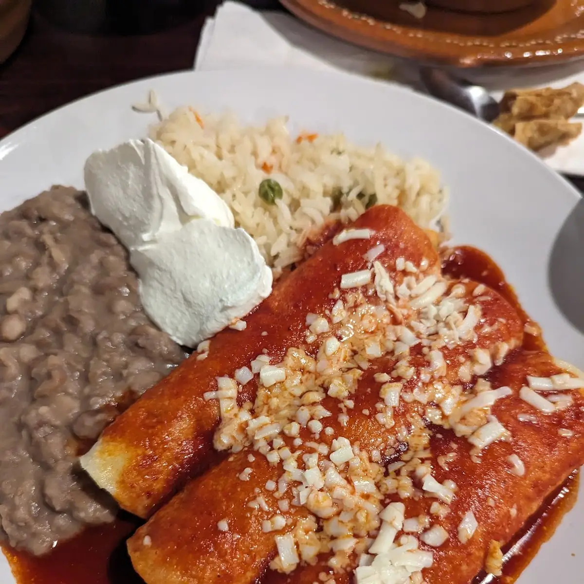 Chicken Enchiladas with Red Sauce
