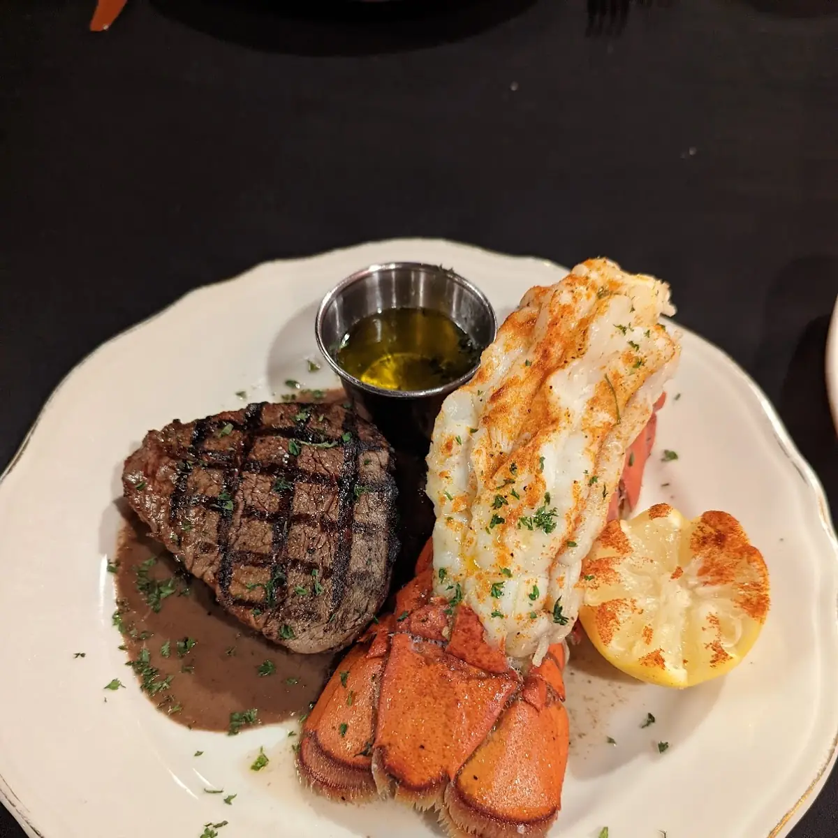 Filet Mignon and Lobster Tail