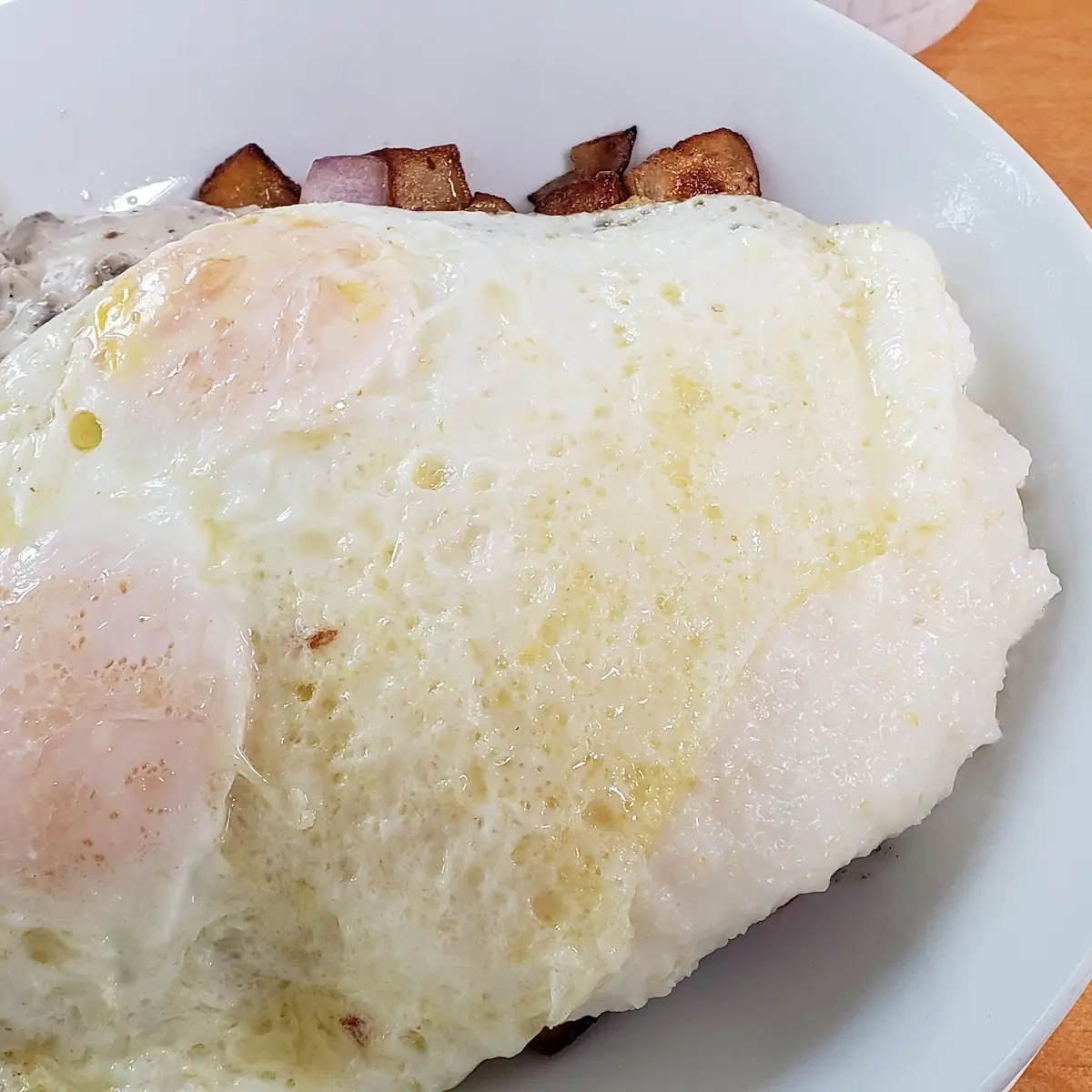 Grits Sausage Gravy Egg Bowl