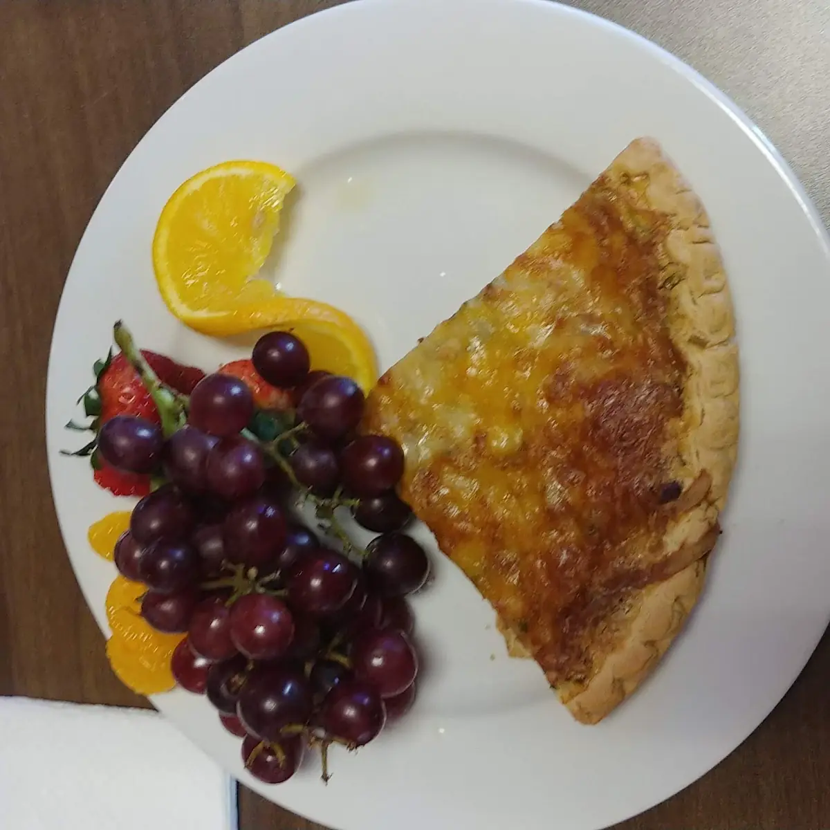 Quiche Lorraine with Fruit