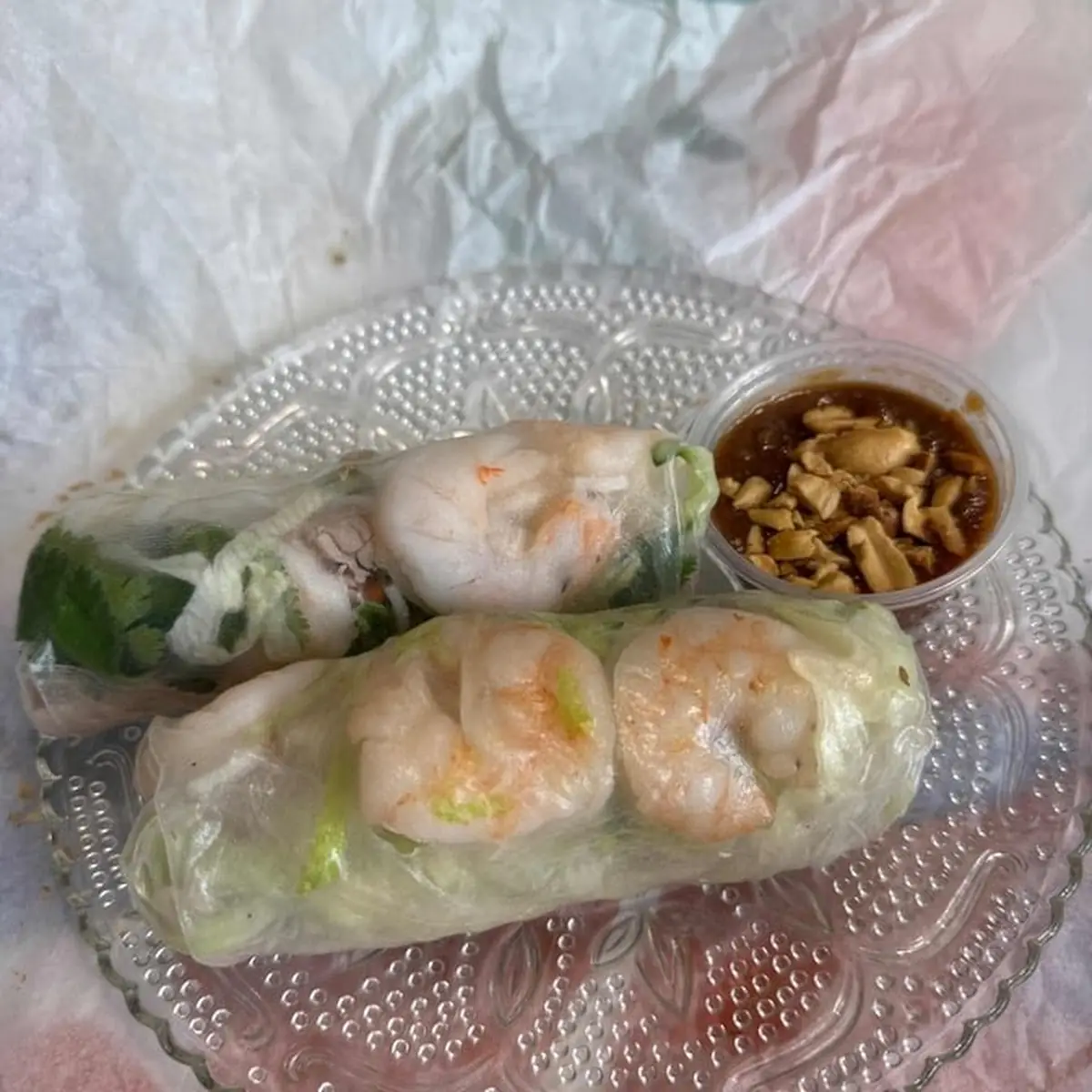 Shrimp Spring Rolls with Peanut Sauce