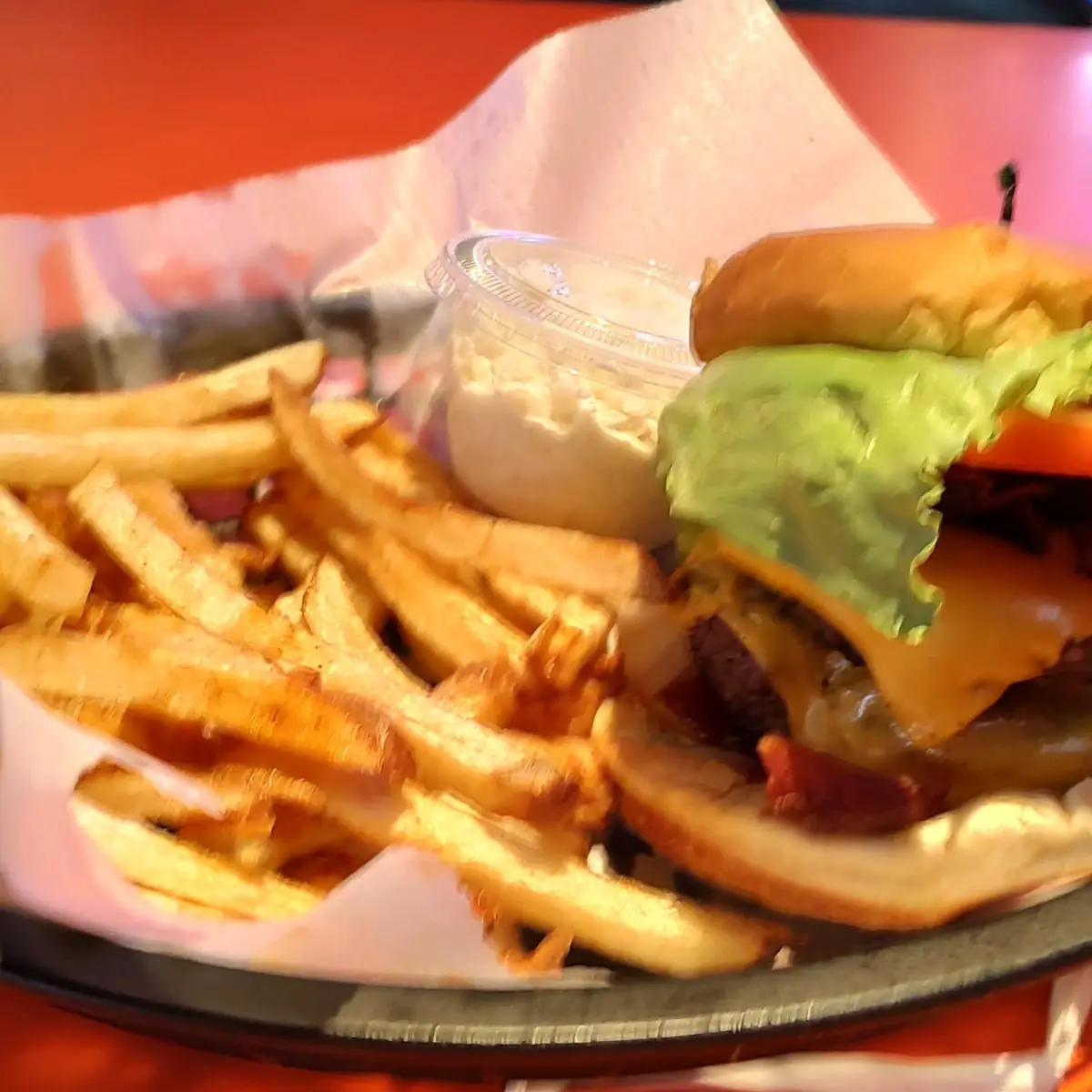 Double Bacon Cheese Burger with Fries