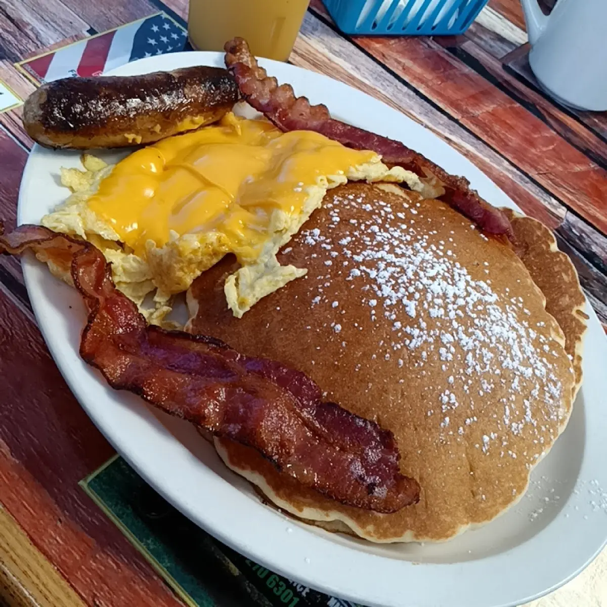 Bacon & Cheese Omelette Pancakes