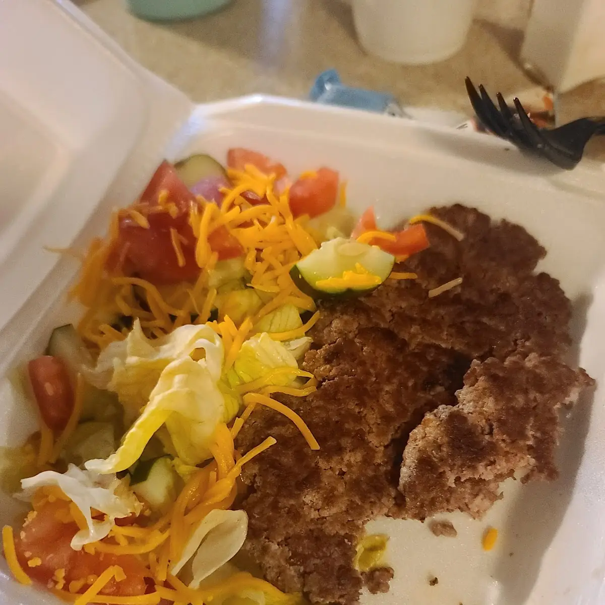 Hamburger Steak Double Side Salad