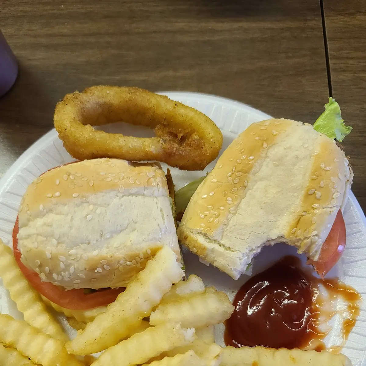 Marinated Grilled Chicken Sandwich with Fries