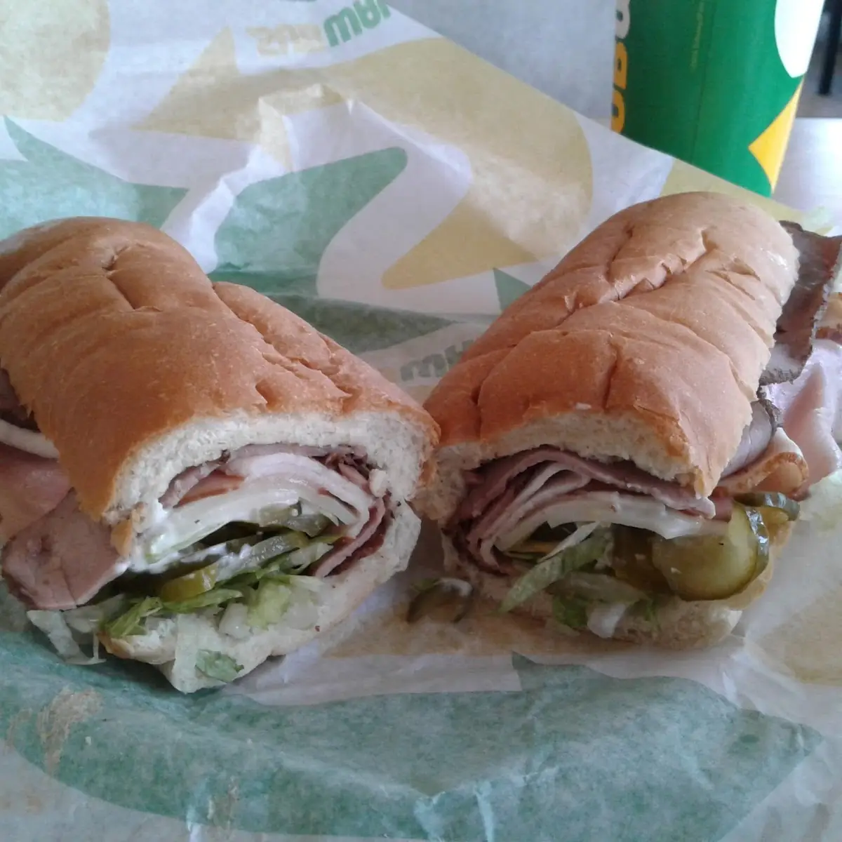 Cold Cut Combo on Garlic Herb Cheeses Bread