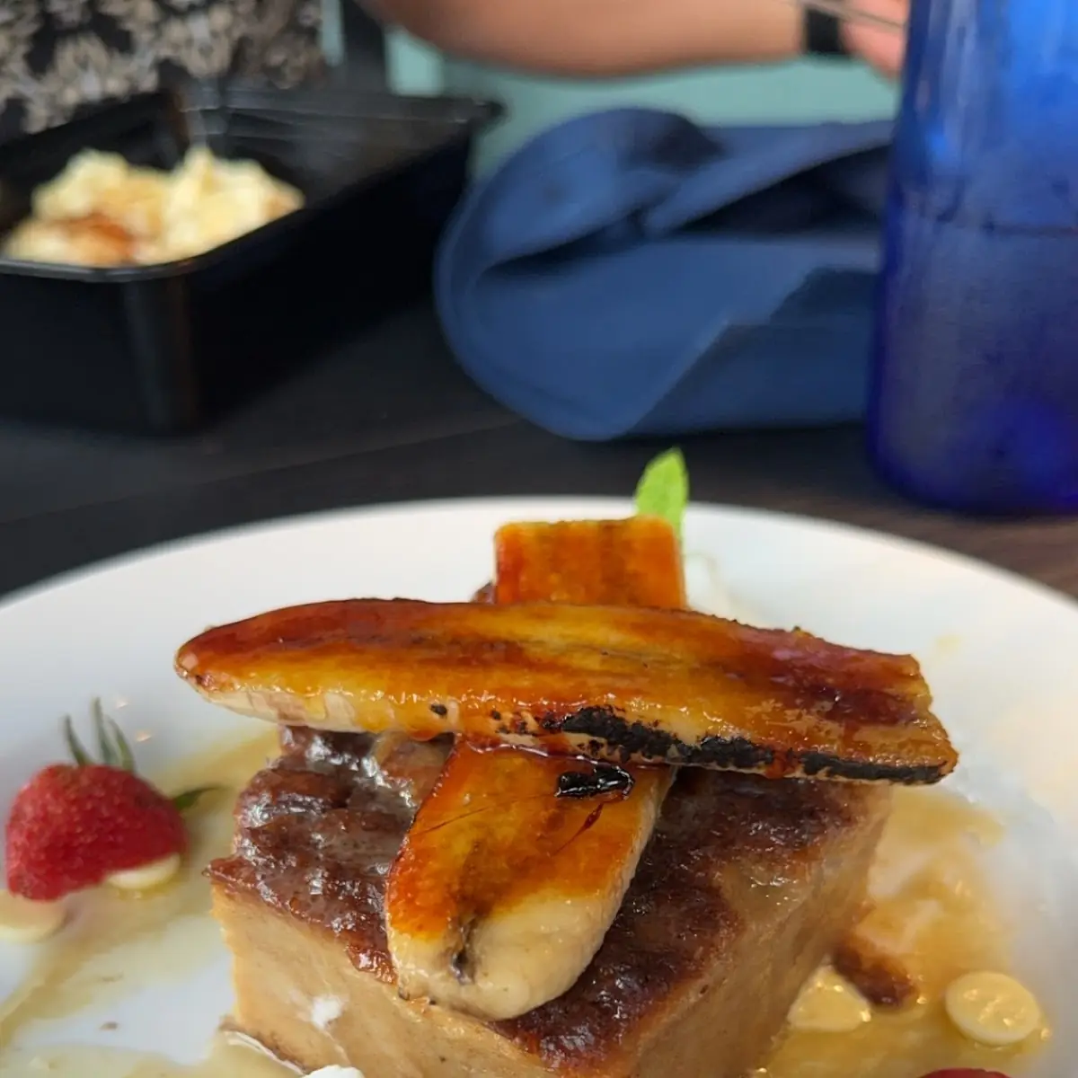 Banana Brulee Bread Pudding