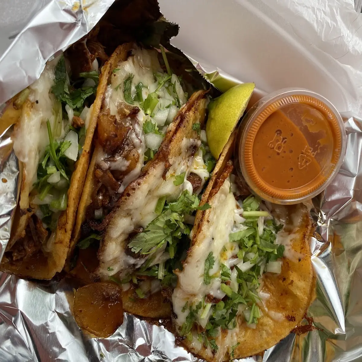 Birria Tacos with Salsa Rojo