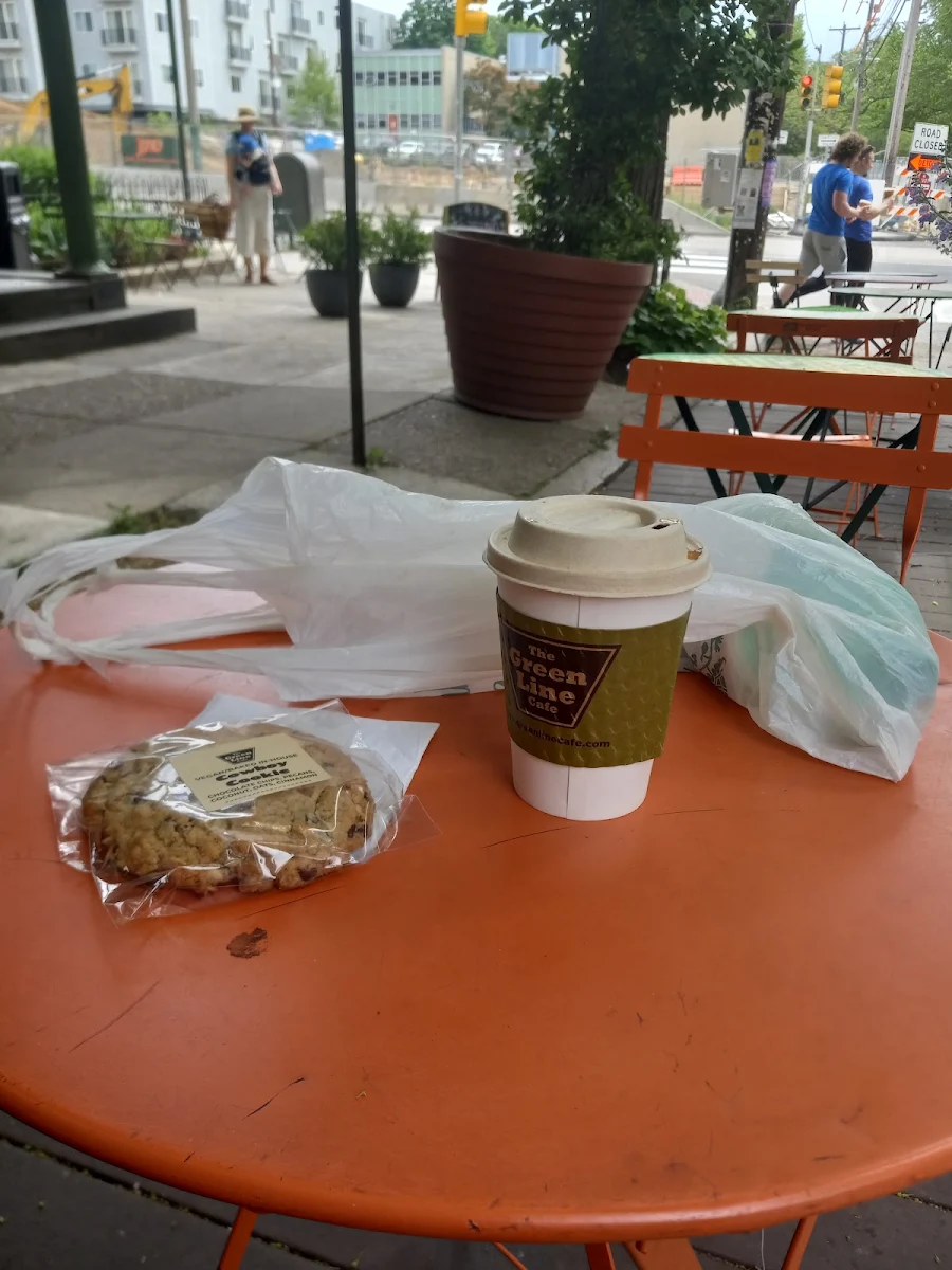 Coffee and a Chocolate Chip Oatmeal Cookie