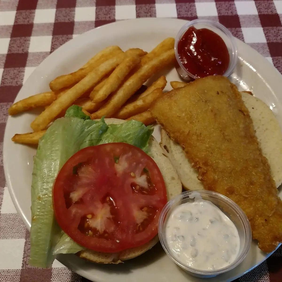 Fish Sandwich and Fries