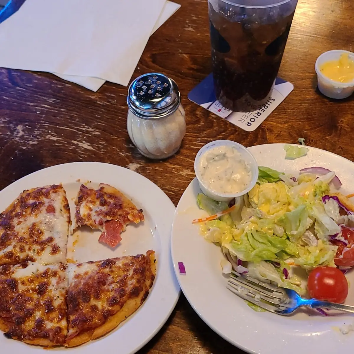 Pizza and Salad