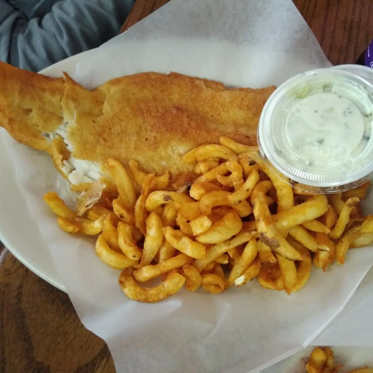 Fried Haddock with French Fries