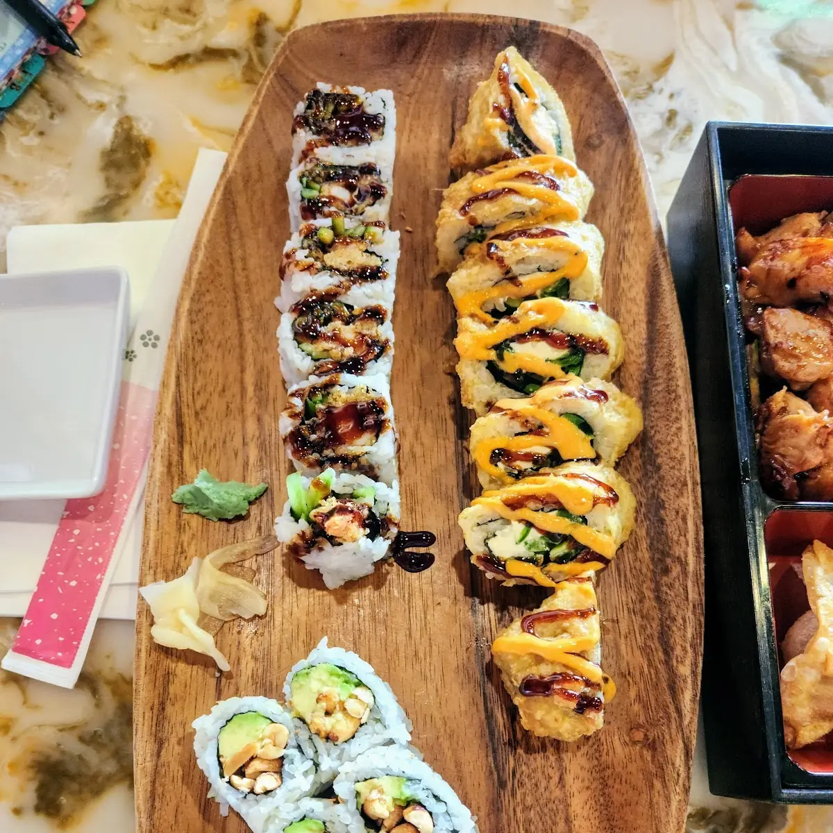 Tempura Roll Fire Cracker Roll Peanut Avocado Roll