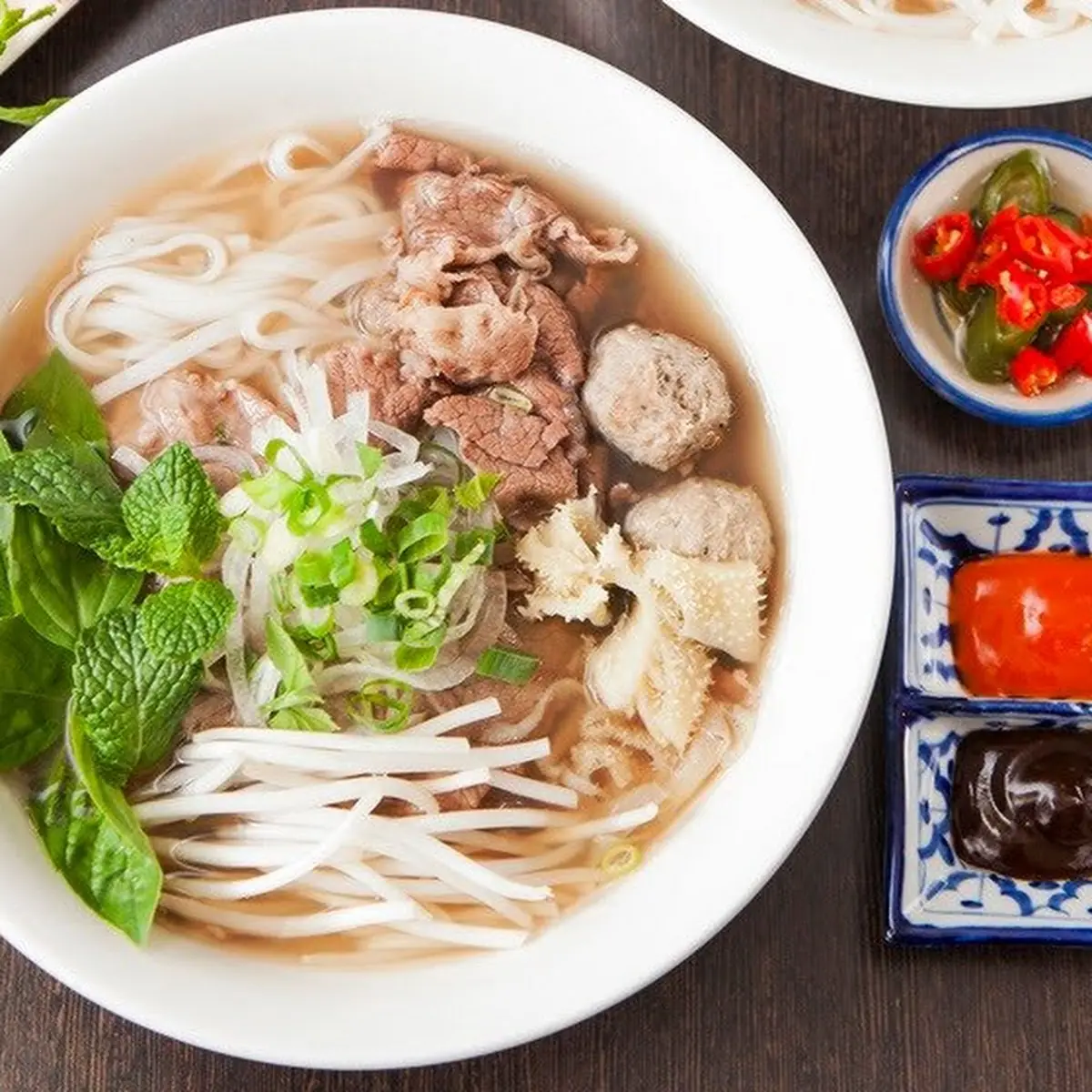 Grilled Pork Rice Noodle Soup