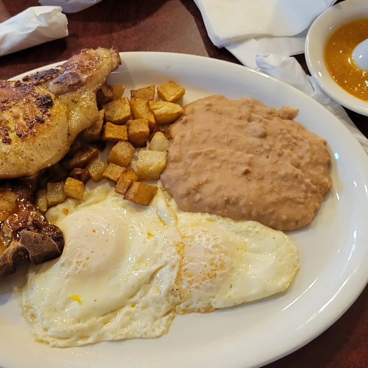 Pork Chops and Eggs
