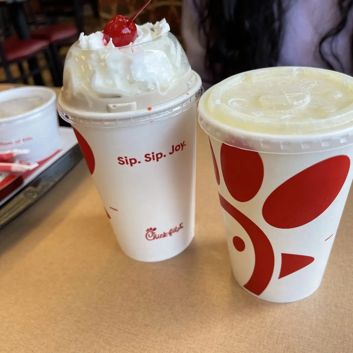 Chocolate Milkshake & Diet Lemonade