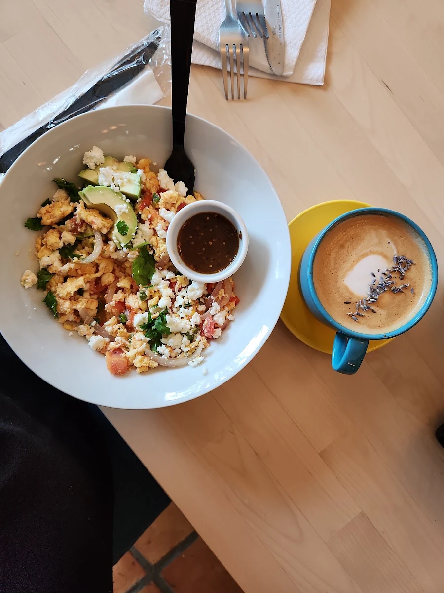 Traditional Breakfast & Lavender Coffee