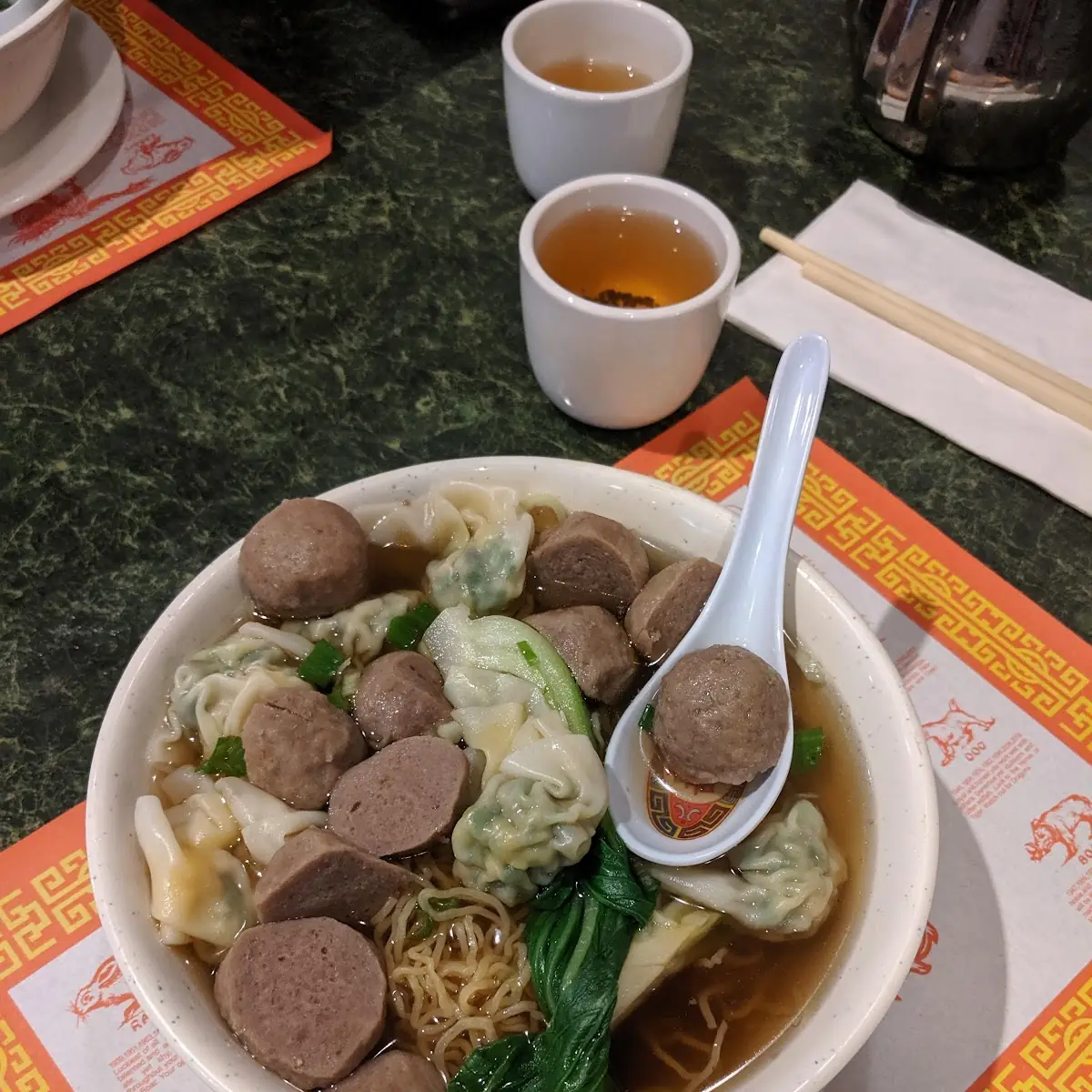 Shrimp Dumpling with Noodle Soup with Extra Meat Balld