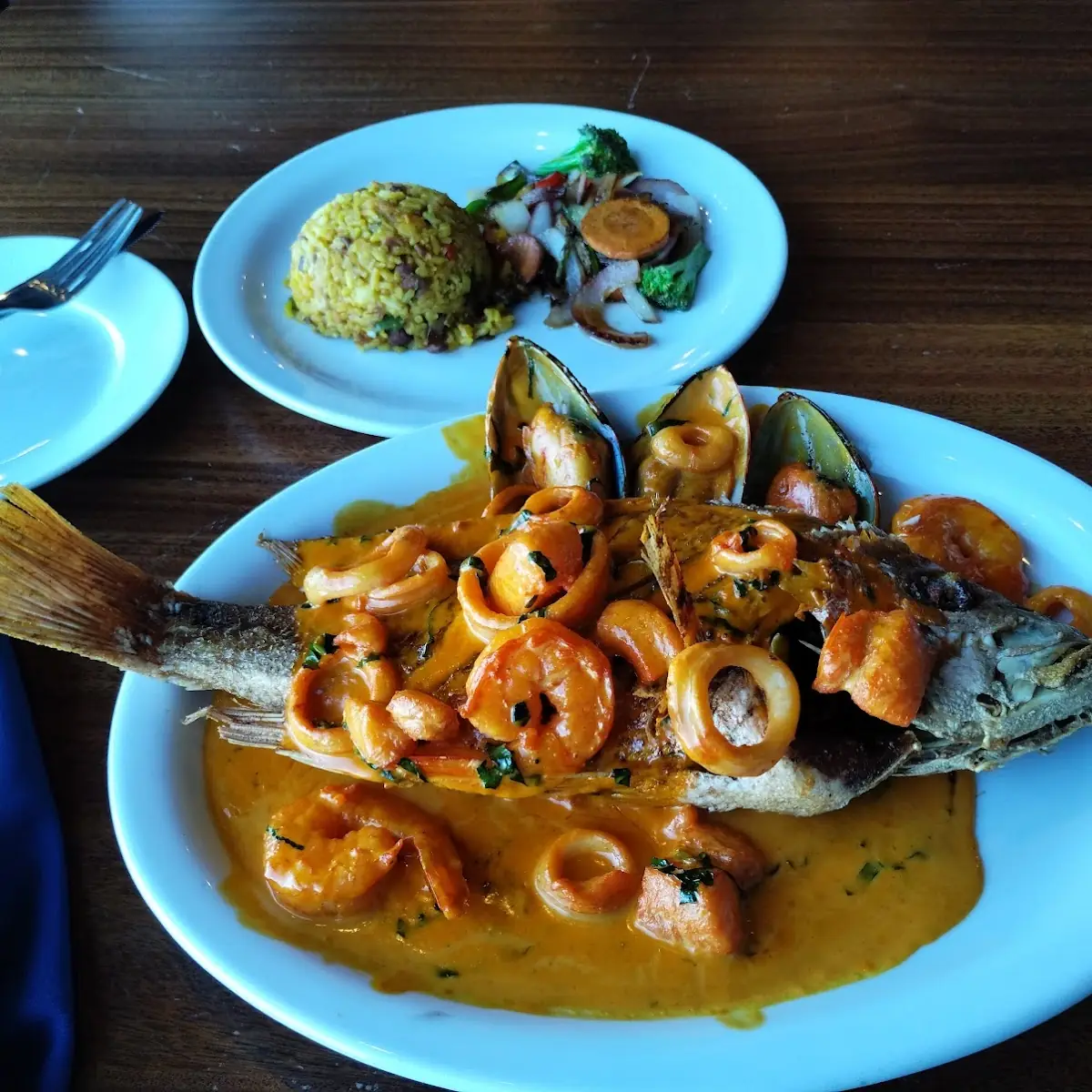 Seafood Stuffed Red Snapper