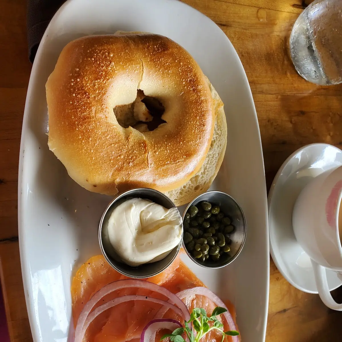 Toasted Bagel & Cured Nova Scotia Salmon