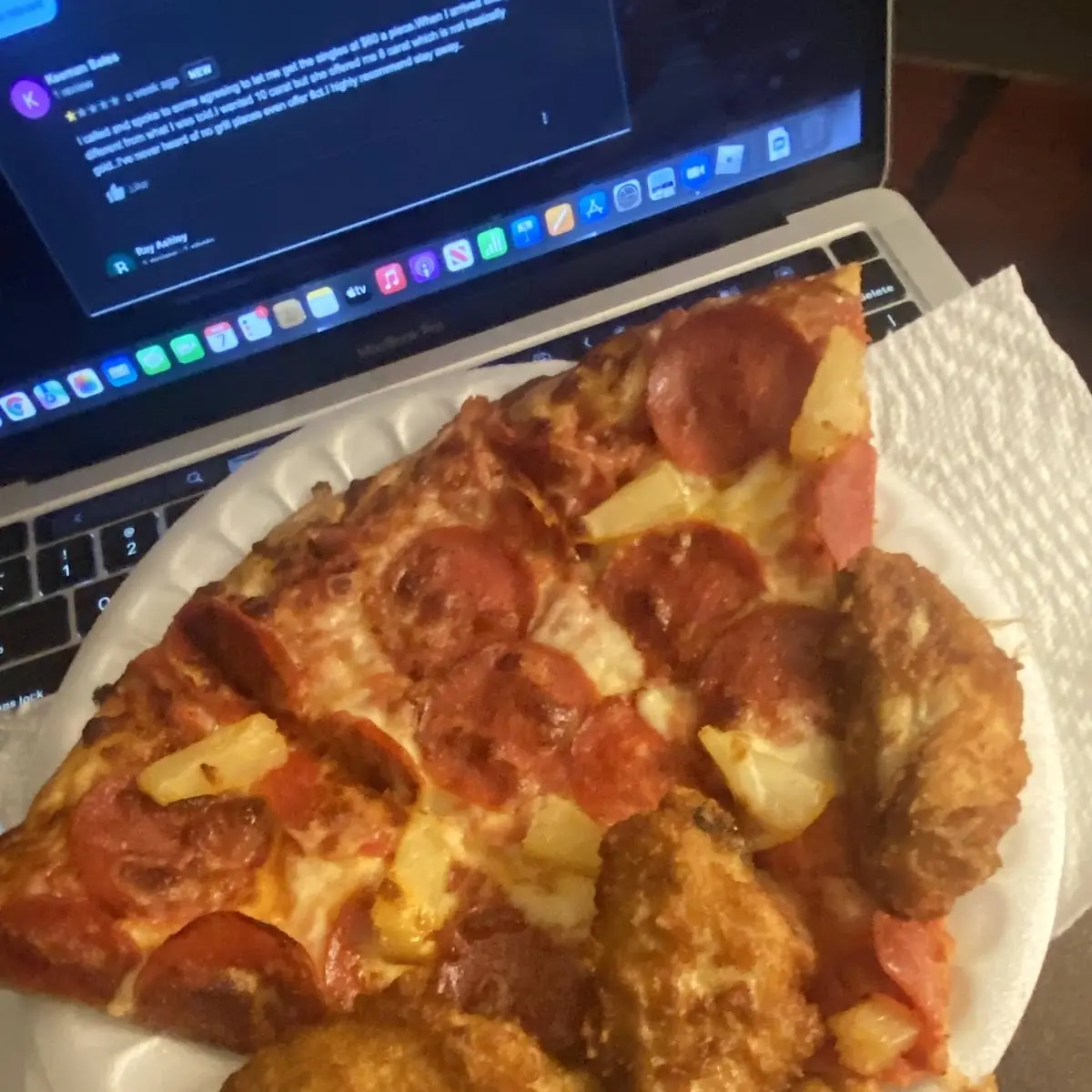 Pepperoni Pizza with Pineapple