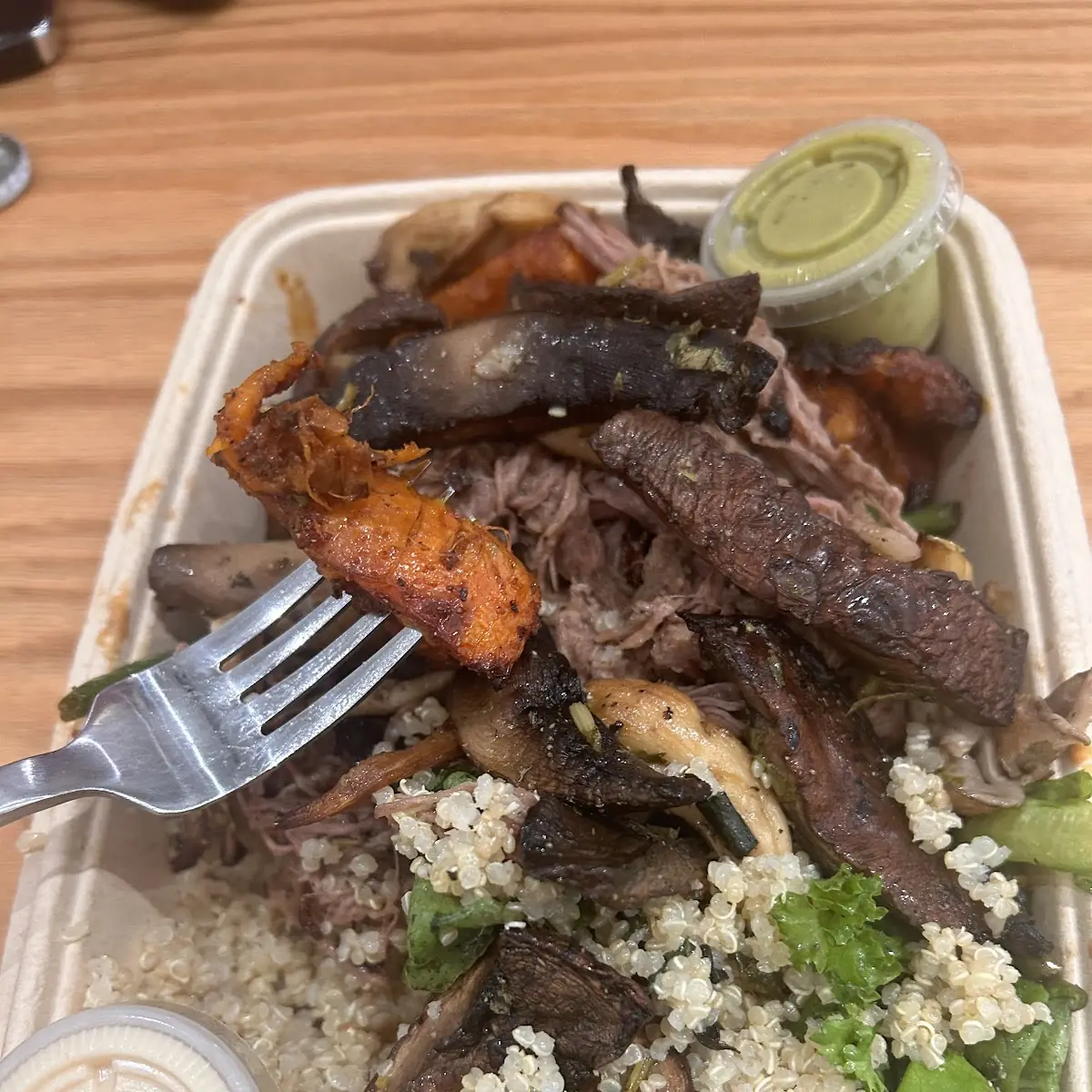 Pulled Beef and Mushrooms