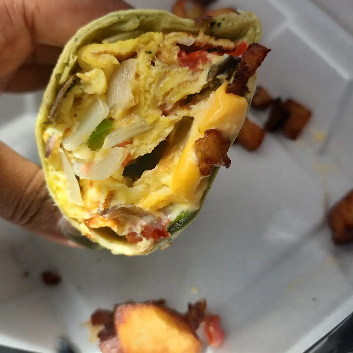Veggie Wrap with Home Fries